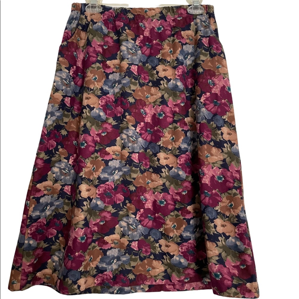 Vintage Floral Skirt Midi